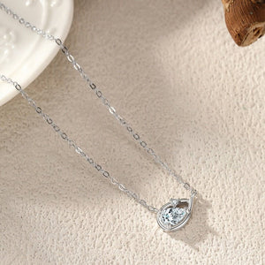 Dainty Teardrop Open Frame Charm Necklace - Perimade & Co.