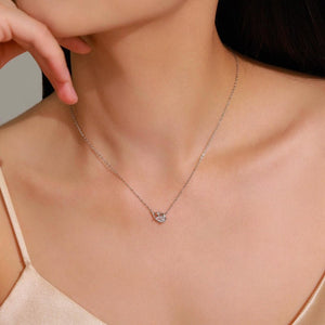 Dainty Teardrop Open Frame Charm Necklace - Perimade & Co.