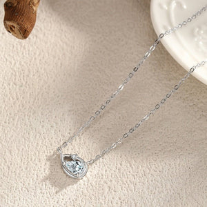 Dainty Teardrop Open Frame Charm Necklace - Perimade & Co.