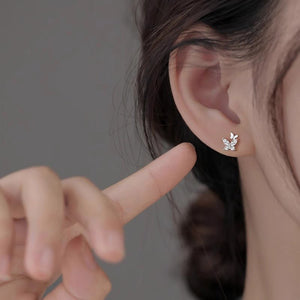Dainty Tiny Small Butterfly Stud Earrings - Perimade & Co.