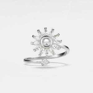 Daisy Flower Fidget Spinner Bypass Ring - Perimade & Co.