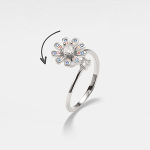 Daisy Flower Fidget Spinner Bypass Ring - Perimade & Co.