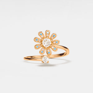Daisy Flower Fidget Spinner Bypass Ring - Perimade & Co.
