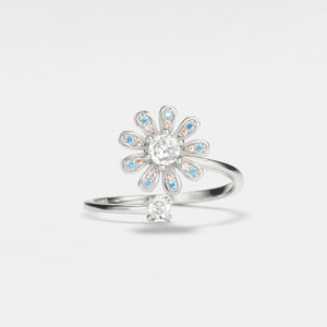 Daisy Flower Fidget Spinner Bypass Ring - Perimade & Co.