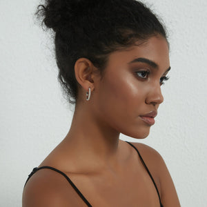 Daisy Flower Statement C Hoop Earrings - Perimade & Co.