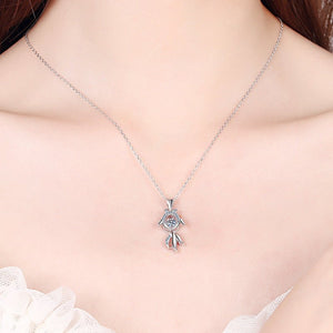 Dancing Moissanite Goldfish Pendant Necklace - Perimade & Co.