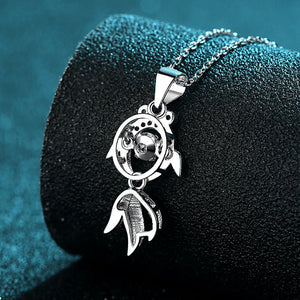 Dancing Moissanite Goldfish Pendant Necklace - Perimade & Co.