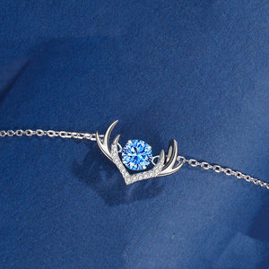 Deer Antler Dancing Stone Charm Necklace - Perimade & Co.
