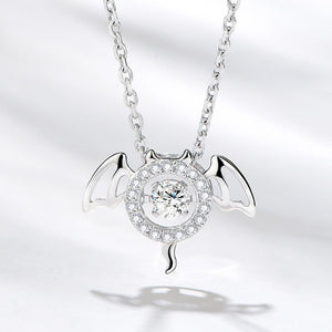 Devil Wing Dancing Stone Pendant Necklace - Perimade & Co.