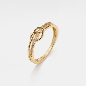 Double Band Heart Knot Stacking Ring - Perimade & Co.