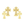 Gold cross earrings with diamond accents on a white background