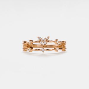 Double Row Butterfly Stacking Ring - Perimade & Co.