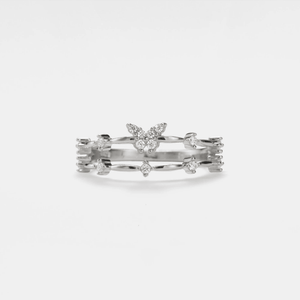 Double Row Butterfly Stacking Ring - Perimade & Co.