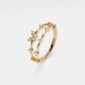 Double Row Butterfly Stacking Ring - Perimade & Co.