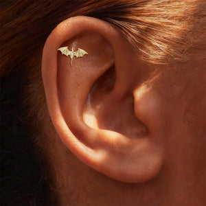 Dragon Wing Flat Back Cartilage Stud Earrings - Perimade & Co.