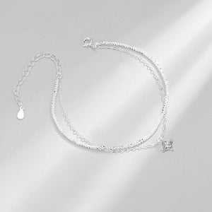 Dual Layer Princess Cut CZ Stacking Bracelet - Perimade & Co.