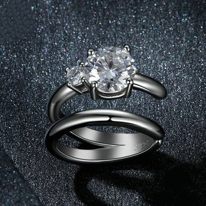 Dual Moissanite Split Layered Clip-On Earrings - Perimade & Co.