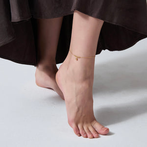 Dainty Gold Bell Bead Stacking Anklet
