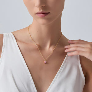 Pink Turkish Evil Eye Nazar Charm Necklace