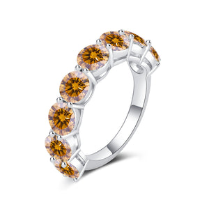 Eight - Stone Color Moissanite Statement Ring - Perimade & Co.