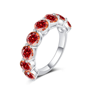 Eight - Stone Color Moissanite Statement Ring - Perimade & Co.