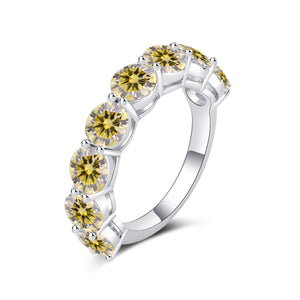Eight - Stone Color Moissanite Statement Ring - Perimade & Co.