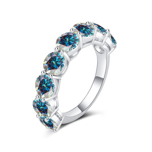 Eight - Stone Color Moissanite Statement Ring - Perimade & Co.