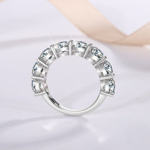 Eight - Stone Color Moissanite Statement Ring - Perimade & Co.