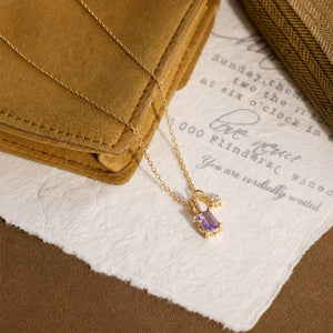 Elegant Amethyst Starburst Pendant Necklace - Perimade & Co.