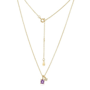 Elegant Amethyst Starburst Pendant Necklace - Perimade & Co.