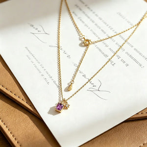 Elegant Amethyst Starburst Pendant Necklace - Perimade & Co.