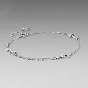 Elegant CZ Key Padlock Charm Chain Bracelet - Perimade & Co.