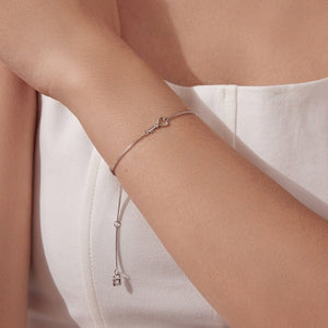 Elegant CZ Key Padlock Charm Chain Bracelet - Perimade & Co.