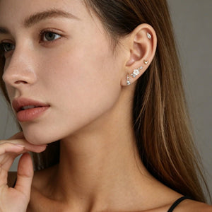 Elegant Gold Tulip Flower Open Hook Earrings - Perimade & Co.
