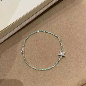 Elegant Star Mint Woven Cord Charm Bracelet - Perimade & Co.