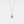 Emerald - Cut Blue Topaz Halo Charm Necklace - Perimade & Co.