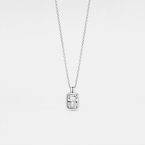 Emerald - Cut Moissanite Pendant Necklace - Perimade & Co.