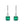 Emerald Dangle Drop Hoop Wedding Earrings - Perimade & Co.