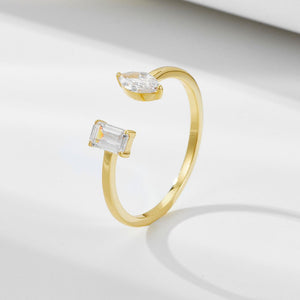Emerald Marquise - Cut Gemstone Stacking Ring - Perimade & Co.