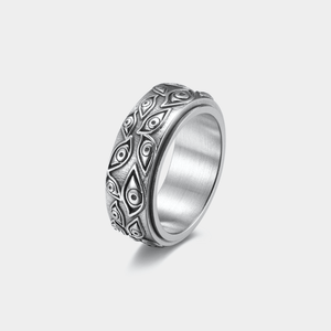 Evil Eye Anxiety Fidget Spinner Band Ring - Perimade & Co.