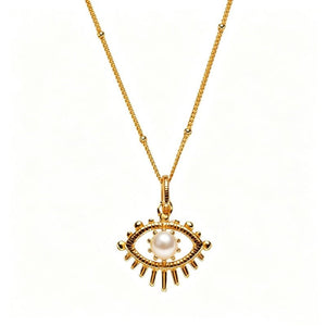 Evil Eye Birthstone Talisman Pendant Necklace - Perimade & Co.