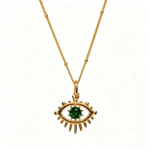 Evil Eye Birthstone Talisman Pendant Necklace - Perimade & Co.