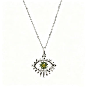 Evil Eye Birthstone Talisman Pendant Necklace - Perimade & Co.