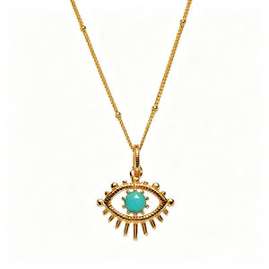 Evil Eye Birthstone Talisman Pendant Necklace - Perimade & Co.