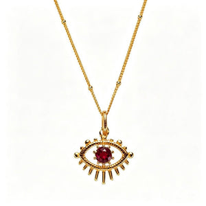 Evil Eye Birthstone Talisman Pendant Necklace - Perimade & Co.