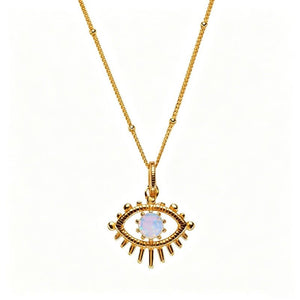 Evil Eye Birthstone Talisman Pendant Necklace - Perimade & Co.