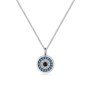 Evil Eye Circle Charm Pendant Necklace - Perimade & Co.