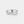 A white gold-plated sterling silver three-row ring with a central blue enamel evil eye design.
