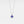 Necklace with a blue evil eye pendant on a white background