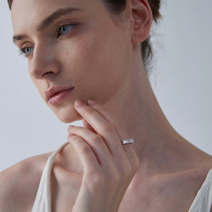 Five Princess-Cut Moissanite Statement Ring